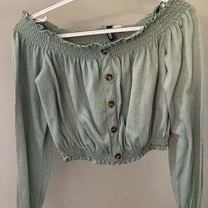 H&M Divided Off the Shoulder Crop Top (Medium)